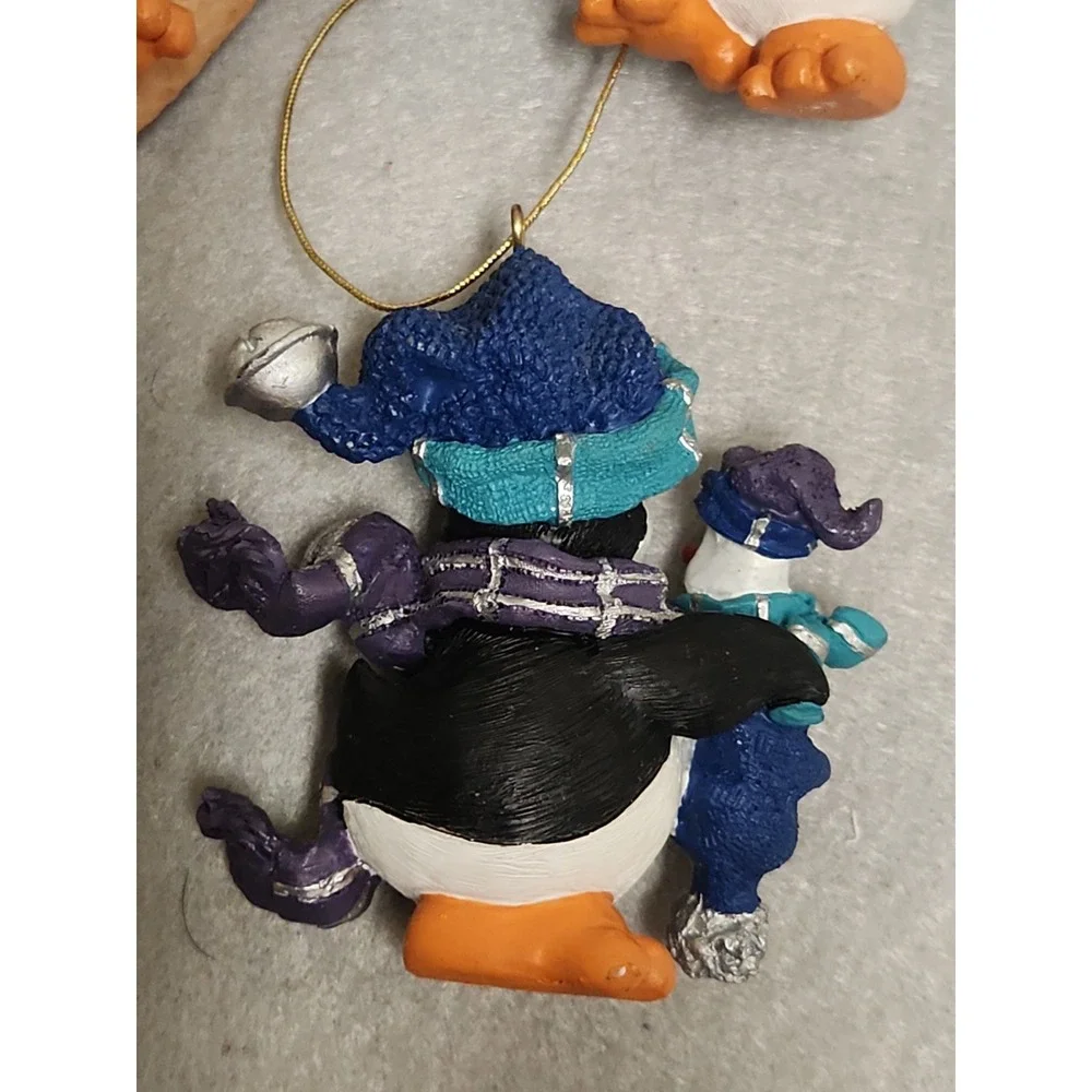 Lot Of 3 Christmas Penguin Ornaments